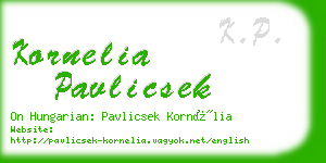 kornelia pavlicsek business card